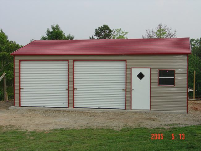 22 x 31 x 10 boxed eave garage, , choice metal buildings