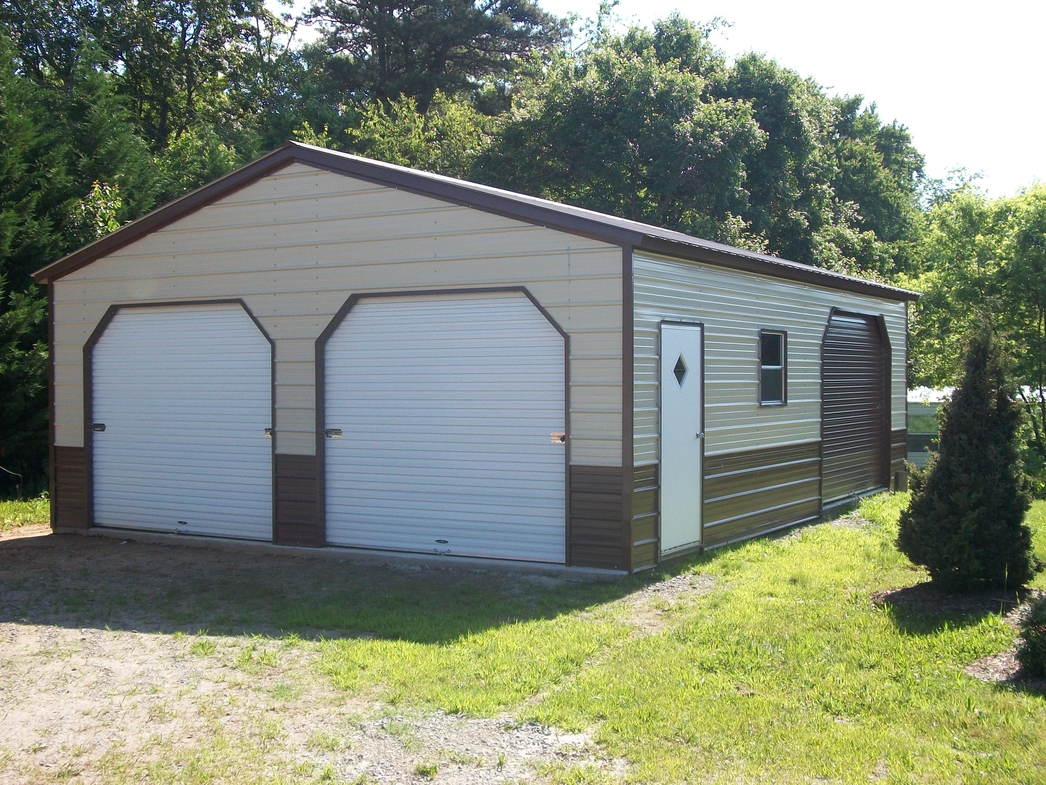 22 x 36 x 10 Vertical Garage | Choice Metal Buildings