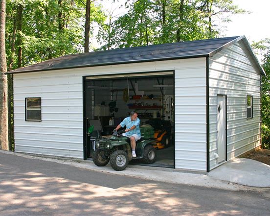 22' x 26' boxed eave garage, , choice metal buildings