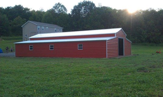 42' x 61' x 12' a-frame vertical roof barn, , choice metal buildings