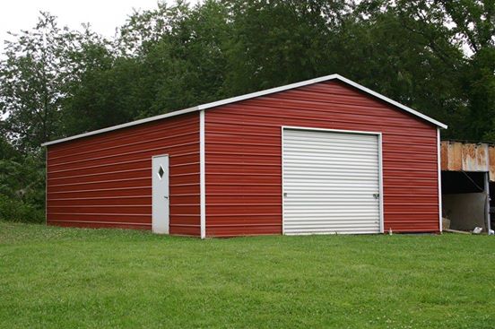 22' x 31' a-frame boxed eave garage, , choice metal buildings