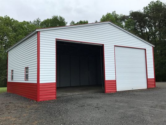 32' x 24' a-frame vertical roof with lap siding, , choice metal buildings