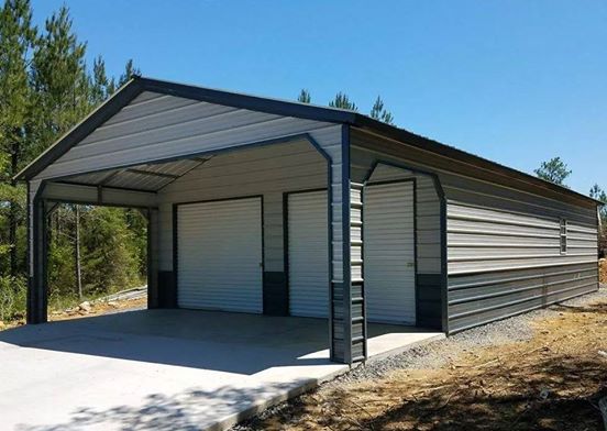22' x 36' a-frame vertical roof garage, , choice metal buildings